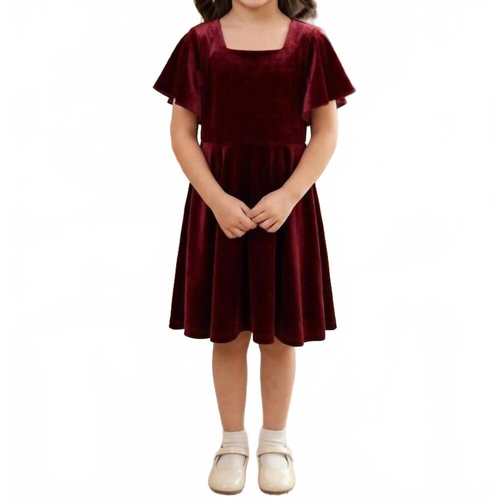 NEW EMMA JEAN addison velvet dress in magenta